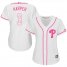 Philadelphia Phillies #3 Bryce Harper White/Pink Fashion Womens Stitched MLB Jersey
