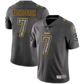 Nike Pittsburgh Steelers #7 Ben Roethlisberger Gray Static Youth Stitched NFL Vapor Untouchable Limited Jersey