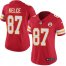 Nike Kansas City Chiefs #87 Travis Kelce Red Team Color Womens Stitched NFL Vapor Untouchable Limited Jersey