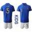 France #5 Umtiti 100th Anniversary Edition Kid Soccer Country Jersey