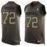 Nike Dallas Cowboys #72 Travis Frederick Green Mens Stitched NFL Limited Salute To Service Tank Top Jersey
