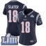 Nike New England Patriots #18 Matt Slater Navy Blue Team Color Super Bowl LIII Bound Womens Stitched NFL Vapor Untouchable Limited Jersey