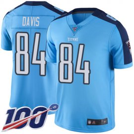 Nike Tennessee Titans #84 Corey Davis Light Blue Mens Stitched NFL Limited Rush 100th Season Jersey
