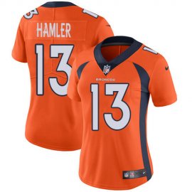 Nike Denver Broncos #13 KJ Hamler Orange Team Color Womens Stitched NFL Vapor Untouchable Limited Jersey