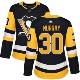 Adidas Pittsburgh Penguins #30 Matt Murray Black Home Authentic Womens Stitched NHL Jersey