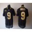 Nike New Orleans Saints #9 Drew Brees Black Team Color With C Patch Mens Stitched NFL Elite Jersey