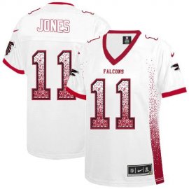 Nike Atlanta Falcons #11 Julio Jones White Womens Stitched NFL Elite Drift Fashion Jersey