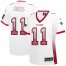 Nike Atlanta Falcons #11 Julio Jones White Womens Stitched NFL Elite Drift Fashion Jersey