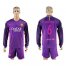 Barcelona #6 Aleix Vidal Away Long Sleeves Soccer Club Jersey