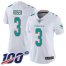Nike Miami Dolphins #3 Josh Rosen White Womens Stitched NFL 100th Season Vapor Limited Jersey