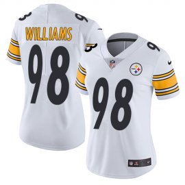 Nike Pittsburgh Steelers #98 Vince Williams White Womens Stitched NFL Vapor Untouchable Limited Jersey