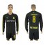 Dortmund #8 Gundogan Away Long Sleeves Soccer Club Jersey