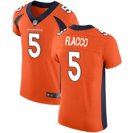 Nike Denver Broncos #5 Joe Flacco Orange Team Color Mens Stitched NFL Vapor Untouchable Elite Jersey