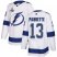 Adidas Tampa Bay Lightning #13 Cedric Paquette White Road Authentic Youth 2020 Stanley Cup Champions Stitched NHL Jersey