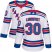 Adidas New York Rangers #30 Henrik Lundqvist White Road Authentic Womens Stitched NHL Jersey