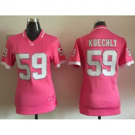 Nike Carolina Panthers #59 Luke Kuechly Pink Womens Stitched NFL Elite Bubble Gum Jersey