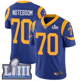 Nike Los Angeles Rams #70 Joseph Noteboom Royal Blue Alternate Super Bowl LIII Bound Mens Stitched NFL Vapor Untouchable Limited Jersey