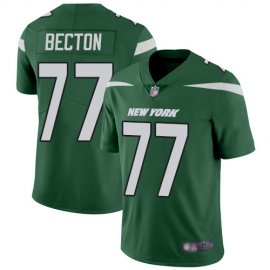 Nike New York Jets #77 Mekhi Becton Green Team Color Mens Stitched NFL Vapor Untouchable Limited Jersey