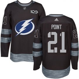 Adidas Tampa Bay Lightning #21 Brayden Point Black 1917-2017 100th Anniversary Stitched NHL Jersey