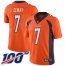 Nike Denver Broncos #7 John Elway Orange Mens Stitched NFL 100th Season Vapor Limited Jersey