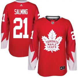 Adidas Toronto Maple Leafs #21 Borje Salming Red Team Canada Authentic Stitched NHL Jersey