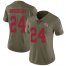 Nike New York Giants #24 James Bradberry Olive Womens Stitched NFL Limited 2017 Salute To Service Jersey