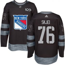Adidas New York Rangers #76 Brady Skjei Black 1917-2017 100th Anniversary Stitched NHL Jersey