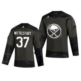 Buffalo Sabres #37 Casey Mittelstadt Adidas 2019 Veterans Day Mens Authentic Practice NHL Jersey Camo