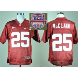 2013 BCS National Championship Alabama Crimson 25 McClain Red NCAA Football Jersey