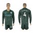 Manchester City #4 Kompany Sec Away Long Sleeves Soccer Club Jersey