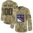 Mens Adidas Rangers Personalized Camo Authentic NHL Jersey