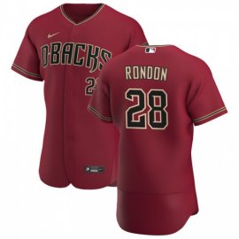 Arizona Diamondbacks #28 Hector Rondon Mens Nike Crimson Authentic Alternate Team MLB Jersey