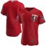Minnesota Twins Mens Nike Red Alternate 2020 60th Season Authentic Team MLB Jersey