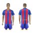 Barcelona Blank Home With Blue Shorts Soccer Club Jersey