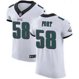 Nike Philadelphia Eagles #58 LJ Fort White Mens Stitched NFL Vapor Untouchable Elite Jersey