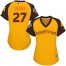 Los Angeles Angels #27 Mike Trout Gold 2016 All-Star American League Womens Stitched MLB Jersey