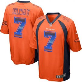 Nike Denver Broncos #7 John Elway Orange Team Color Mens Stitched NFL Limited Strobe Jersey