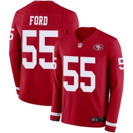 Nike San Francisco 49ers #55 Dee Ford Red Team Color Youth Stitched NFL Limited Therma Long Sleeve Jersey