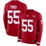 Nike San Francisco 49ers #55 Dee Ford Red Team Color Youth Stitched NFL Limited Therma Long Sleeve Jersey