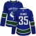 Adidas Vancouver Canucks #35 Thatcher Demko Blue Home Authentic Womens Stitched NHL Jersey