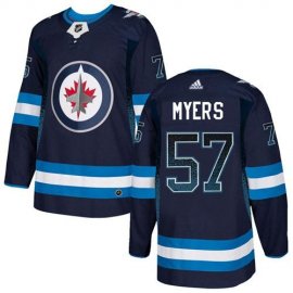 Adidas Winnipeg Jets #57 Tyler Myers Navy Blue Home Authentic Drift Fashion Stitched NHL Jersey