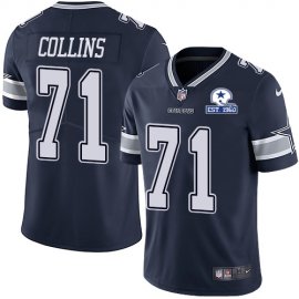 Nike Dallas Cowboys #71 Lael Collins Navy Blue Team Color Mens Stitched With Established In 1960 Patch NFL Vapor Untouchable Limited Jersey