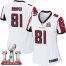 Nike Atlanta Falcons #81 Austin Hooper White Super Bowl LI 51 Womens Stitched NFL Elite Jersey