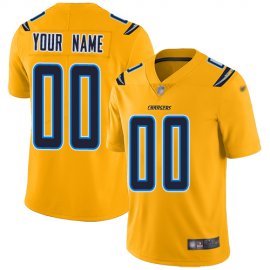 Nike Los Angeles Chargers Customized Gold Mens Stitched NFL Limited Inverted Legend Jersey
