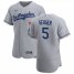 Los Angeles Dodgers #5 Corey Seager Mens Nike Gray Road 2020 Authentic Team MLB Jersey