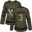 Adidas Pittsburgh Penguins #3 Olli Maatta Green Salute to Service Womens Stitched NHL Jersey