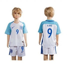 England #9 Kane Home Kid Soccer Country Jersey