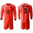 Paris Saint-Germain #3 Kimpembe Red Jordan Long Sleeves Soccer Club Jersey