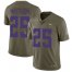 Nike Minnesota Vikings #25 Alexander Mattison Olive Mens Stitched NFL Limited 2017 Salute to Service Jersey