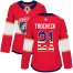 Adidas Florida Panthers #21 Vincent Trocheck Red Home Authentic USA Flag Womens Stitched NHL Jersey